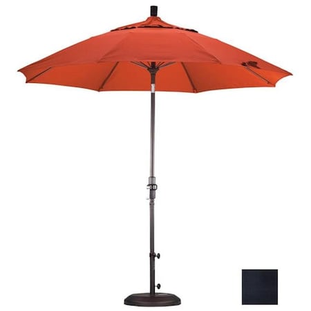 California Umbrella California Umbrella GSCUF908117-F09 9 ft. Fiberglass Market Umbrella Collar Tilt - Bronze-Olefin-Navy Blue GSCUF908117-F09